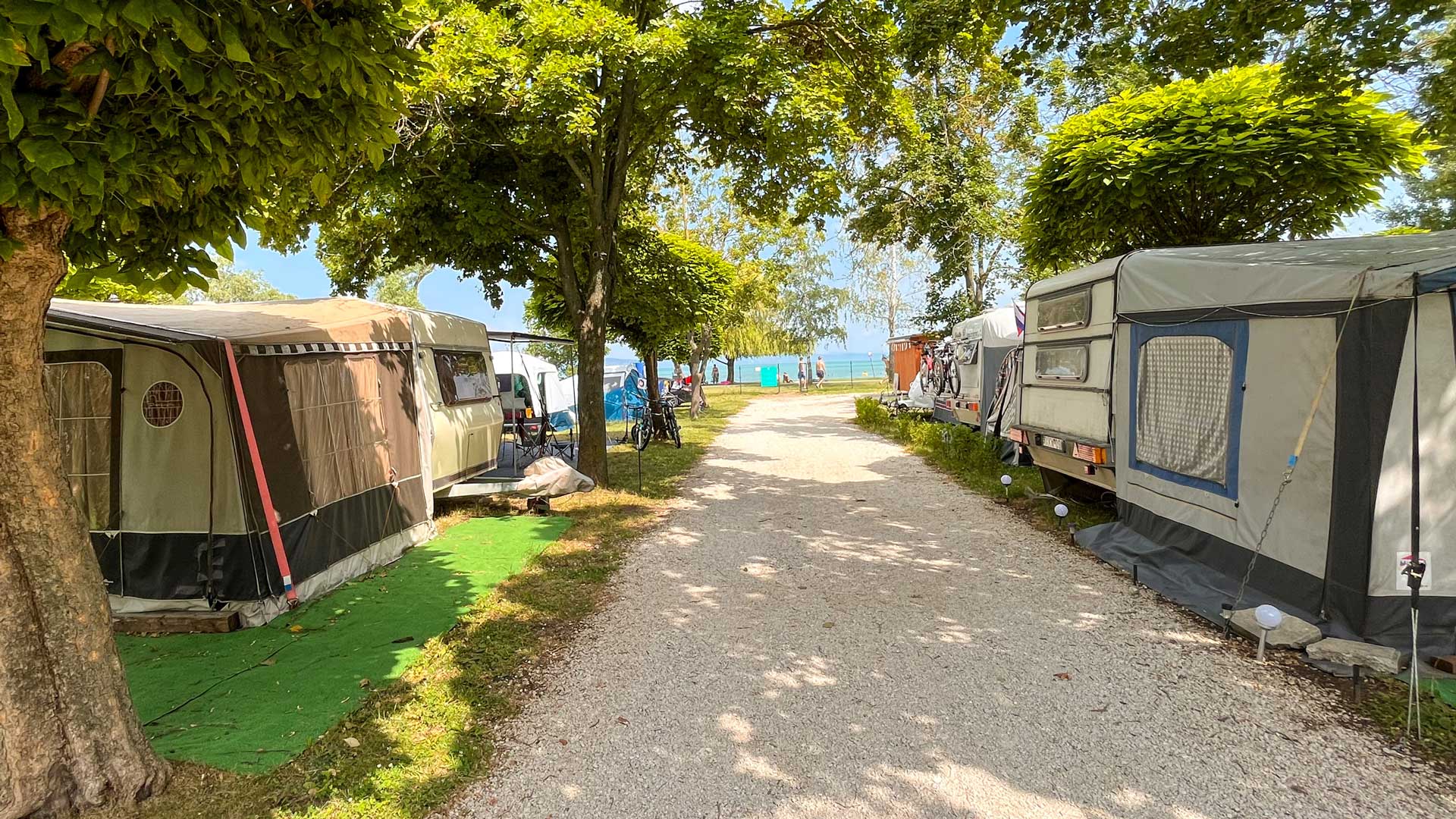 motorhome caravan Aranypart Camping Siófok Balaton